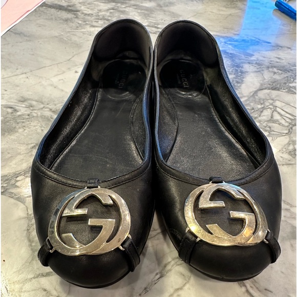 Gucci size 8 black ballet slippers - Picture 1 of 10